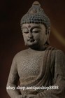 10  China Buddhism Wood Carved Shakyamuni Amitabha Buddha Sakyamuni Statue M7
