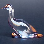 Goose Mother And Egg Figurine Blown Glass Gold Crystal 