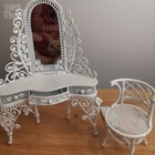 2pc 1 12 Scale Miniatures Furniture Chair Vintage Metal Soldier Warrior