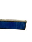 Vintage Slag Blue Glass Triangle Kaleidoscope Stained Glass Marble In Wire