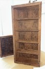 Vtg Rustic Wooden Brick Mold Display Shelf Storage Organizer Farmhouse 5-slots