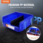 Pp Stackable Storage Bin 11x11x5in  Blue red  6-pack With Dividers   Labels
