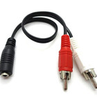 3 5mm Stereo Female Mini Jack To 2 Male Rca To Headphone Plug Adapter Y-cable