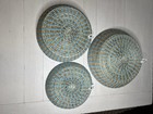 Woven Seagrass Baskets Boho Set Of 3 Wall  Table 11 75    13    15    Diameter