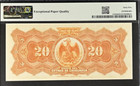 1913 Mexico 20 Pesos Ps134a Banknote Currency Unc Pmg 65