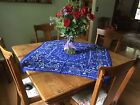 Big Ass Bandana Extra Large Blue Paisley Scarf 42x42