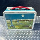 Vintage 1958 Space Exploration Metal Lunch Box By King Seeley Thermos Co 
