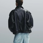 New Real Jacket Leather Women s Black Bomber Jacket Viral Trending