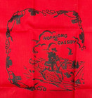 1950 Hopalong Cassidy Red Bandana Vintage Handkerchief