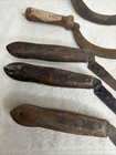 5- Antique 17    Sickle Scythe Wood Handle Primitive Farm Tool