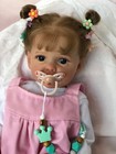 Realistic 22  Reborn Baby Dolls Newborn Vinyl Body Toddler Toy With Blonde Hair