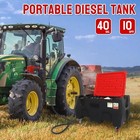 Portable 40 Gallon Gasoline Diesel Fuel Tank With 12v Electric Fuel Pump Black