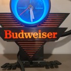  Vintage  1991  Budweiser  Beer Register Topper  Clock lamp Tested And Works