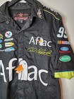 Jh Designs Nascar Aflac  99 Carl Edwards Pit Crew Black Button Shirt Size S