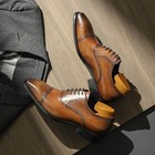 British Men s Business Brogue Leather Shoes Carved Cowhide Oxfords Work Shoes Sz