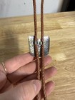 Vintage Western Bolo Tie Longhorn Steer Silver Gold Engraved Cowboy Rodeo 31   