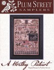 A Worthy Patriot Usa Flag Liberty Cross Stitch Pattern Sampler