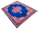 7x10 Ft Rug Vintage Turkish Rug Handmade Rug  Blue Area Rug Act 7   1   x9   9   