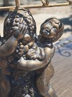 Vintage Brass Cherub Letter Holder Napkin Towel 