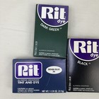 Lot 4 Boxes Rit Powder All Purpose Fabric Dye Old Formula Nip Denim Green Black