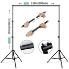 Backdrop Stand Kit 8 5x10ft adjustable Photo Video Studio Background Stand Backd