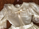 Beautiful Vintage Honeybee Girls Ivory Frilly Ruffled Lace Party Dress Size 6x
