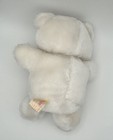 Vintage Russ Berrie White Plush Teddy Bear 8  Soft Stuffed Animal Toy Brown Nose