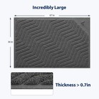 47 X 36 Cat Litter Mat Jumbo Kitty Trapping Mess Box Pad Waterproof Gray