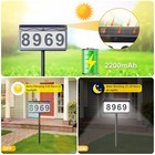 Solar House Numbers For Outside Light Up  Smart Auto On off Solar Address Sig   