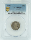 1798 Pcgs Draped Bust Dime Large 8 Great Eye Appeal