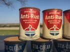 Vintage Nos Standard Motor Oil Cans Metal 4 Oz Cans Anti-rust   Sta-cleaner