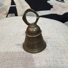 Antique Brass Bell Bronze Rustic Handle Traditional Style Small Round