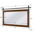 Farmhouse Bathroom Mirror 60  36 5 Inch Barn Door Mirror Rustic Wall Mirror Wo   