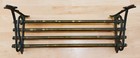 Vintage Brass Pullman Railroad Train 19  Wall Mount Luggage Rack Hat Shelf