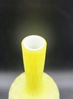 Antique Victorian Washington Yellow Satin Blown Glass Quilted Bud Vase Mop 9   