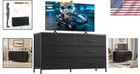 Elegant 6 Drawer Fabric Dresser - Multifunctional Tv Stand For Modern Spaces