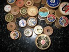 Lot 28 Vintage Wooden Sewing Thread Spools 1-2  Empty Usa