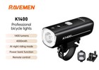 Ravemen Bicycle Head Light Bike Front Lamp Wireless Rechargeable 4000mah K1400