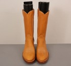 Men s 70s Vtg Nos Tan Leather Texas Cowboy Boots Sz 10 D 1970s Brown