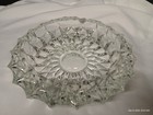 Vintage 7  Large Crystal Cut Clear Glass Cigarette Ashtray