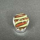 Contemporary Handmade Art Glass Marble  78  Uv Reactive Swirl Mib Earthy Shades