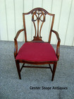 59238   Set Of 4 Antique Mahogany J B Vansciver Shield Back Dining Room Chairs