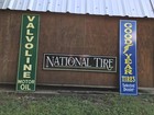 Antique Vintage Old Style National Tires Sign