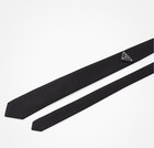 Black Men   s Prada Re Nylon Tie Triangle Logo With Box