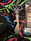 Chaves Knives Skull Ti Pry Bar Edc Tool  Anodized Blue With Crosshatching    