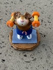 Wee Forest Folk Miniture Weight Lifter Mouse With Original Box
