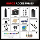 Wireless Tattoo Gun solong Rotary Machine Battery Kit  Black 