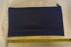 Vintage Us Bank    serving You  Blue White Zippered Money Deposit Bag Pouch 11 x6 