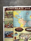 Vintage Large 1950 Hershey Chocolate Large Educational Poster Chart Map