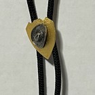 Vintage Handcrafted Gold Tone Shield And Silver Tone Cowboy Hat Bolo Tie